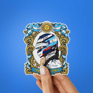 Racer Helmet Crest Glitter Sticker - Glitter Stickers | STICK IT UP