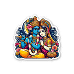 Radha Krishna Sticker waterproof vinyl decal for laptop, bike, car & bottle