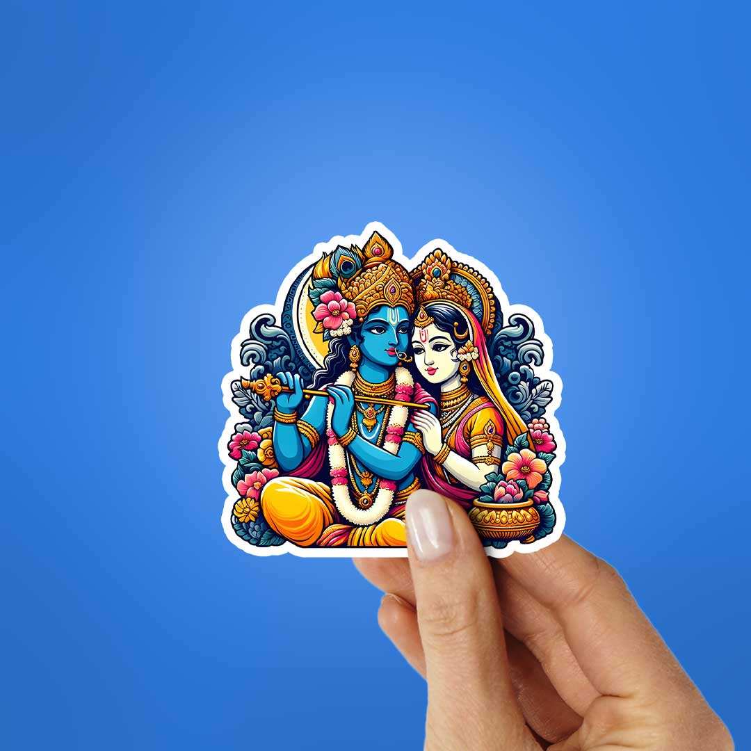 Radha Rani Stickers Buy Radha Krishna Sticker Online | Premium Waterproof Vinyl | STICK IT UP