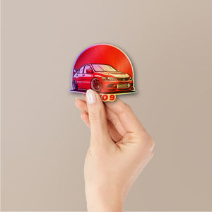 Rally Legend Red Holographic Stickers - Holographic stickers | STICK IT UP