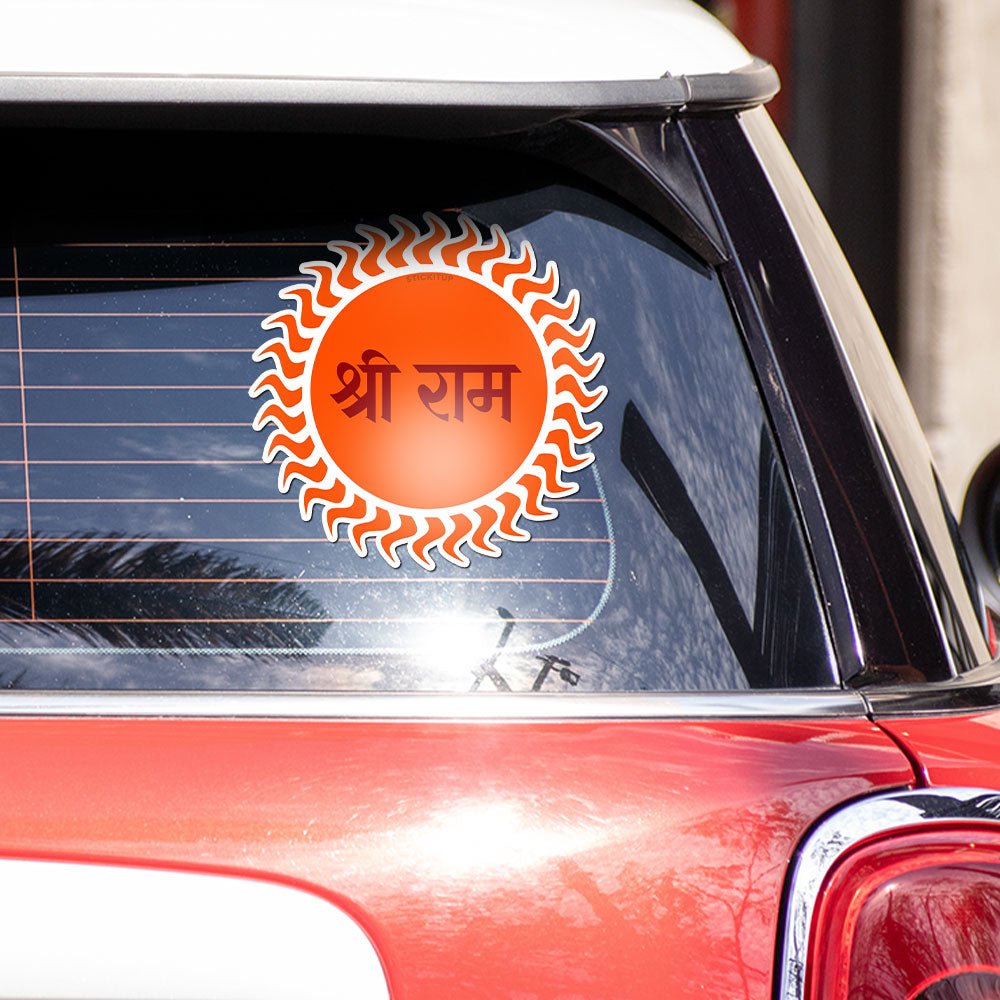 Ram Ji Bumper Sticker waterproof vinyl decal for laptop, bike, car & bottle