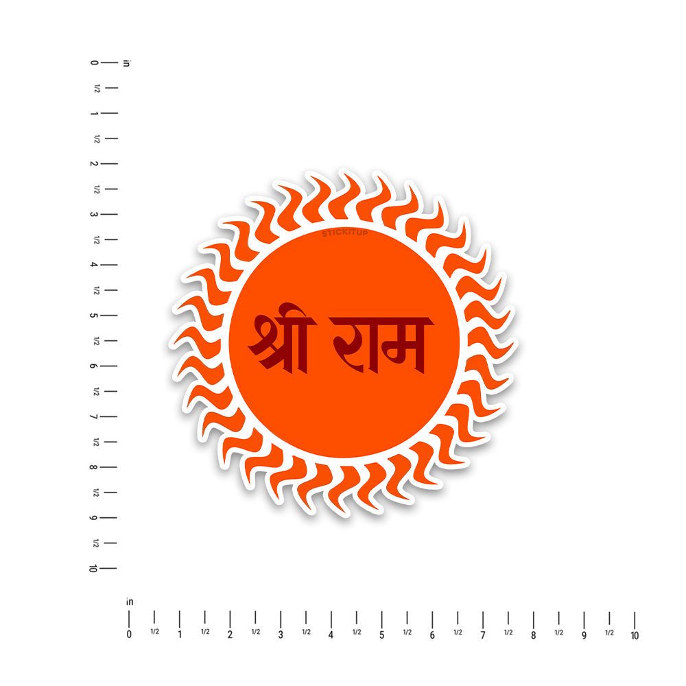 Ram Ji Bumper Sticker waterproof vinyl decal for laptop, bike, car & bottle