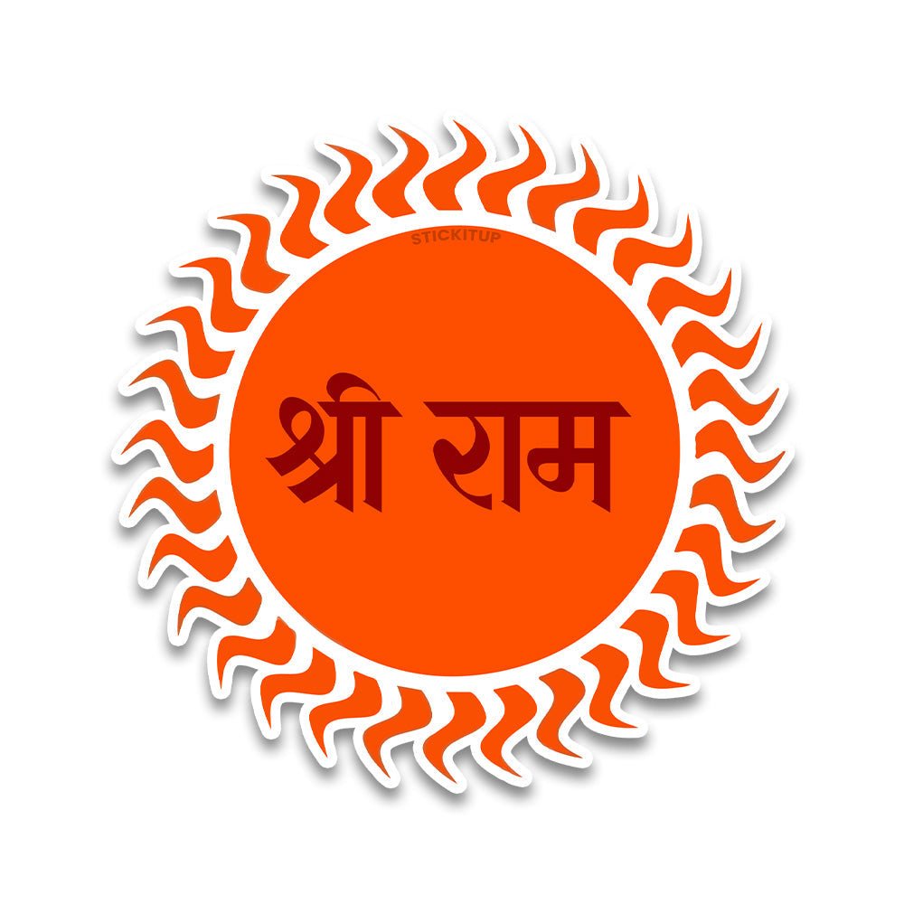 Ram Ji Bumper Sticker waterproof vinyl decal for laptop, bike, car & bottle