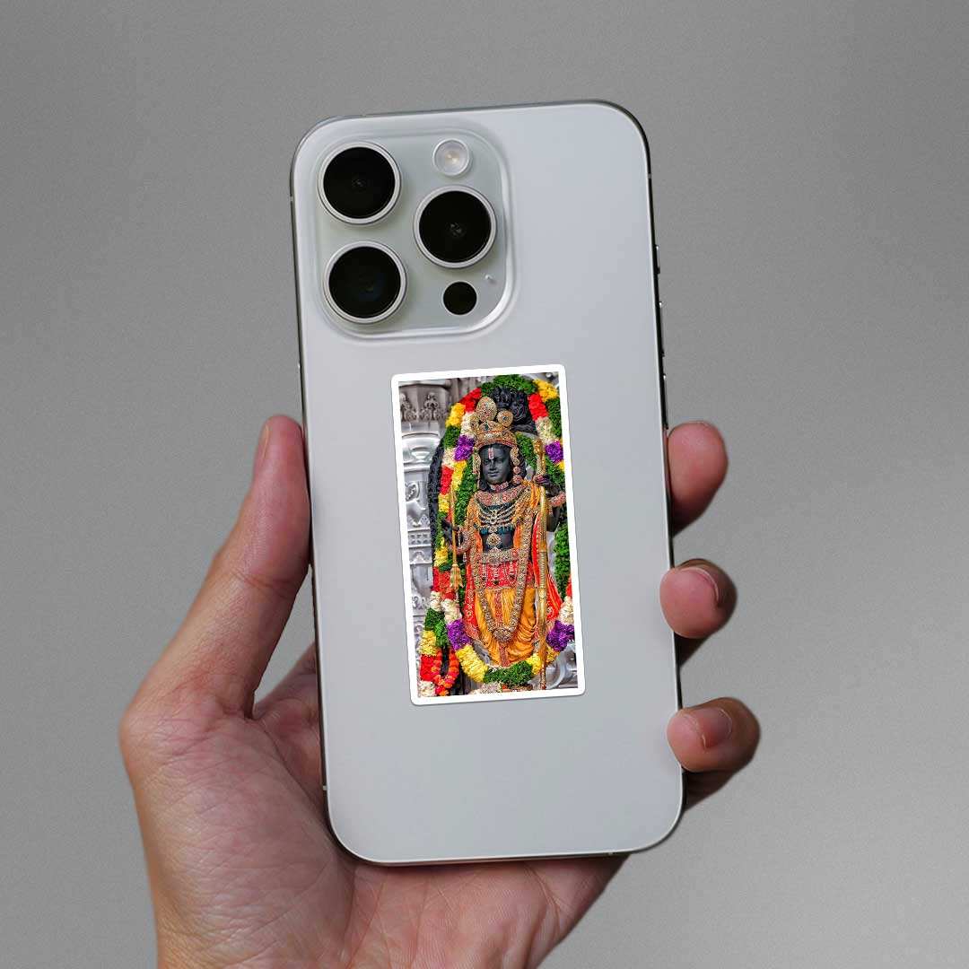 Ram lalla Sticker waterproof vinyl decal for laptop, bike, car & bottle