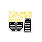 Real Men Bumper Sticker waterproof vinyl decal for laptop, bike, car & bottle