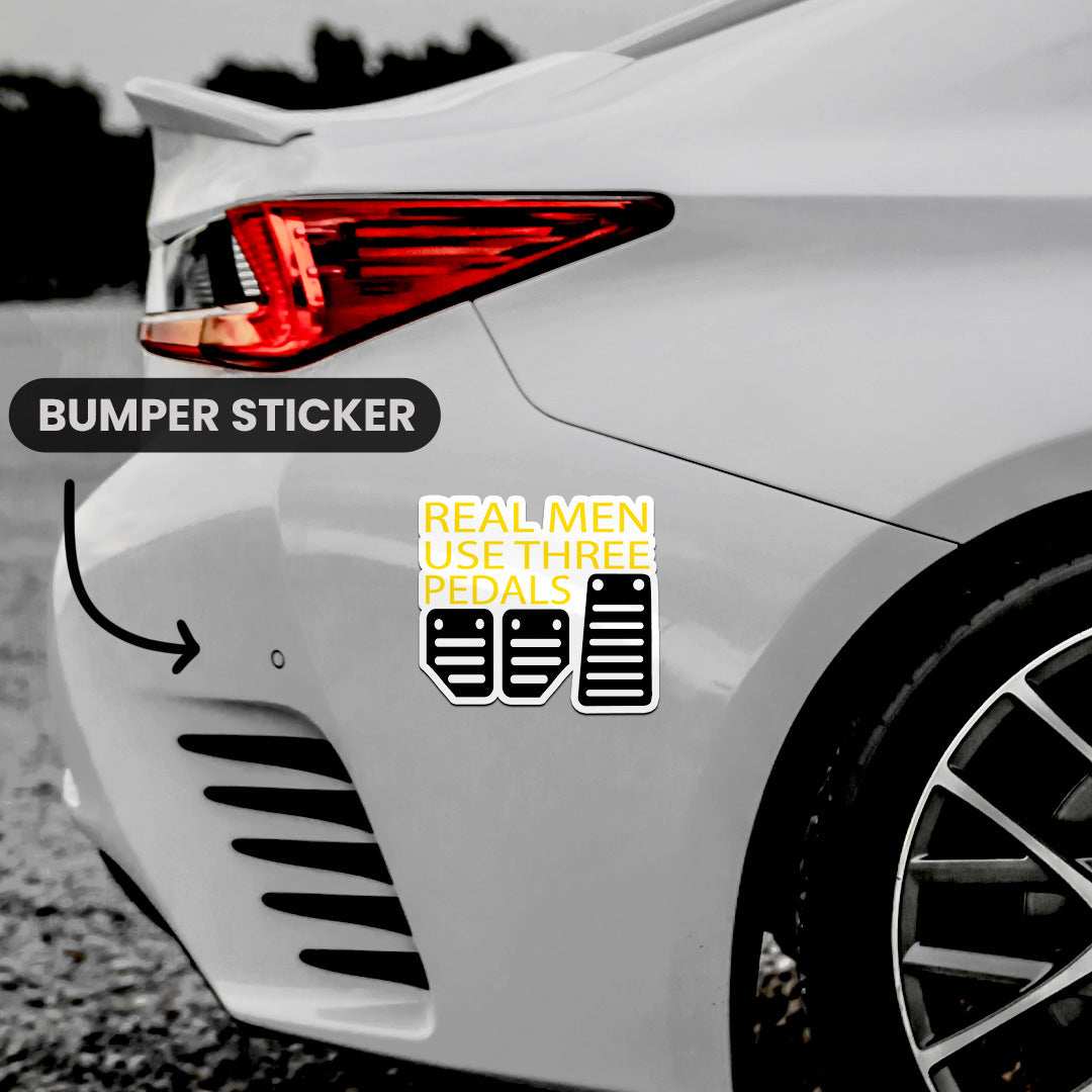 Real Men Bumper Sticker waterproof vinyl decal for laptop, bike, car & bottle