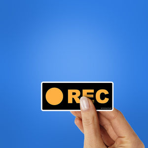 Rec Sticker waterproof vinyl decal for laptop, bike, car & bottle