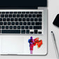 Red Cape Hero Figure Holographic Stickers