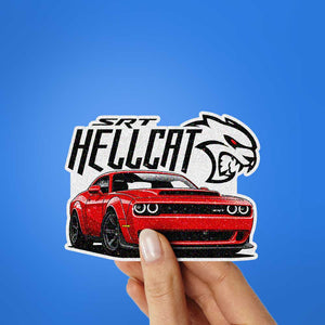 Red Muscle Car Glitter Sticker - Glitter Stickers | STICK IT UP