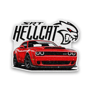 Red Muscle Car Glitter Sticker - Glitter Stickers | STICK IT UP