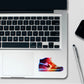 Red Retro High-Tops Holographic Stickers