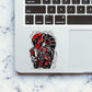 Red Sportbike Speedometer Glitter Sticker