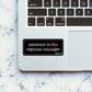 Regional Manager Sticker waterproof vinyl decal for laptop, bike, car & bottle
