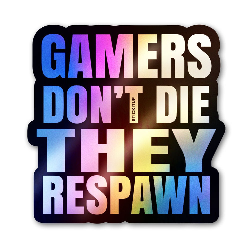 Respawn Sticker Holographic Stickers waterproof vinyl decal for laptop, bike, car & bottle