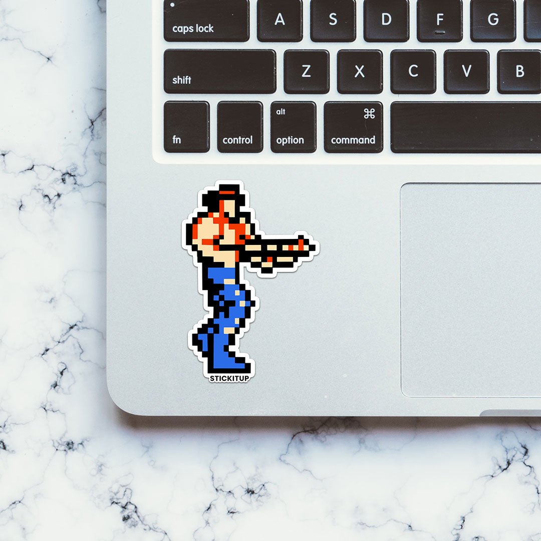 RETRO COMMANDO Sticker waterproof vinyl decal for laptop, bike, car & bottle