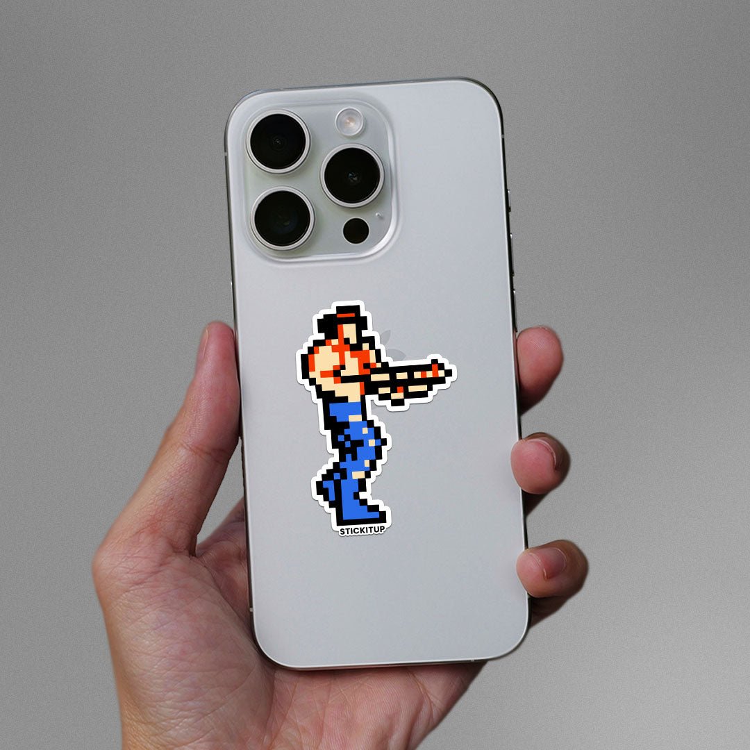 RETRO COMMANDO Sticker waterproof vinyl decal for laptop, bike, car & bottle