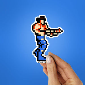 RETRO COMMANDO Sticker waterproof vinyl decal for laptop, bike, car & bottle