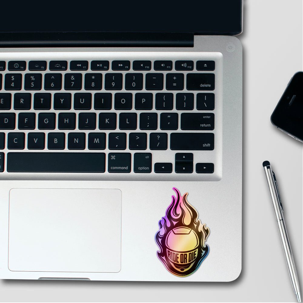 Ride or Die Flame Holographic Stickers - Holographic stickers | STICK IT UP