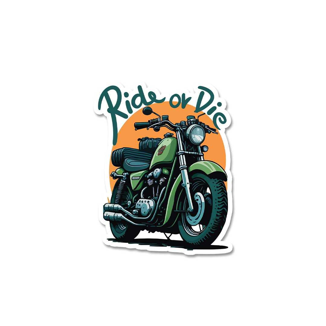 Ride Or Die Sticker waterproof vinyl decal for laptop, bike, car & bottle