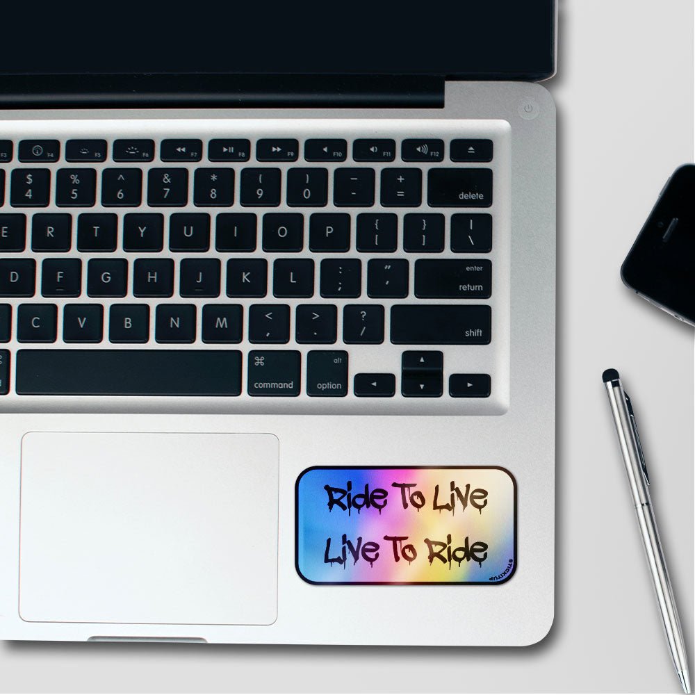 Ride To Live Sticker Holographic Stickers waterproof vinyl decal for laptop, bike, car & bottle