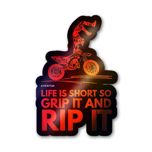 Rip It Sticker Holographic Stickers waterproof vinyl decal for laptop, bike, car & bottle