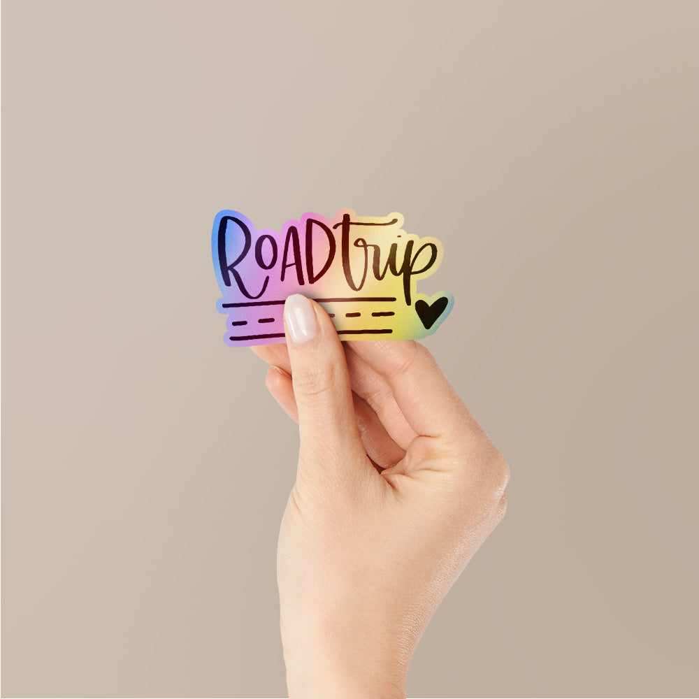 Road Trip Holographic Stickers waterproof vinyl decal for laptop, bike, car & bottle