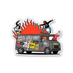 Rocking Van Sticker waterproof vinyl decal for laptop, bike, car & bottle