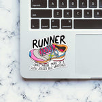 Runner Sticker waterproof vinyl decal for laptop, bike, car & bottle
