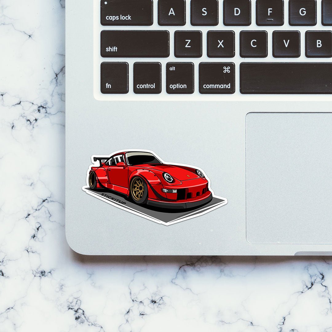 RWB 911 Red Sticker waterproof vinyl decal for laptop, bike, car & bottle