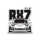 RX7 Bumper Sticker waterproof vinyl decal for laptop, bike, car & bottle