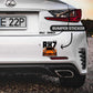 RX7 Orange Bumper Sticker waterproof vinyl decal for laptop, bike, car & bottle