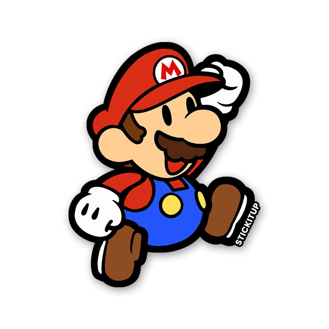 S Mario Sticker waterproof vinyl decal for laptop, bike, car & bottle