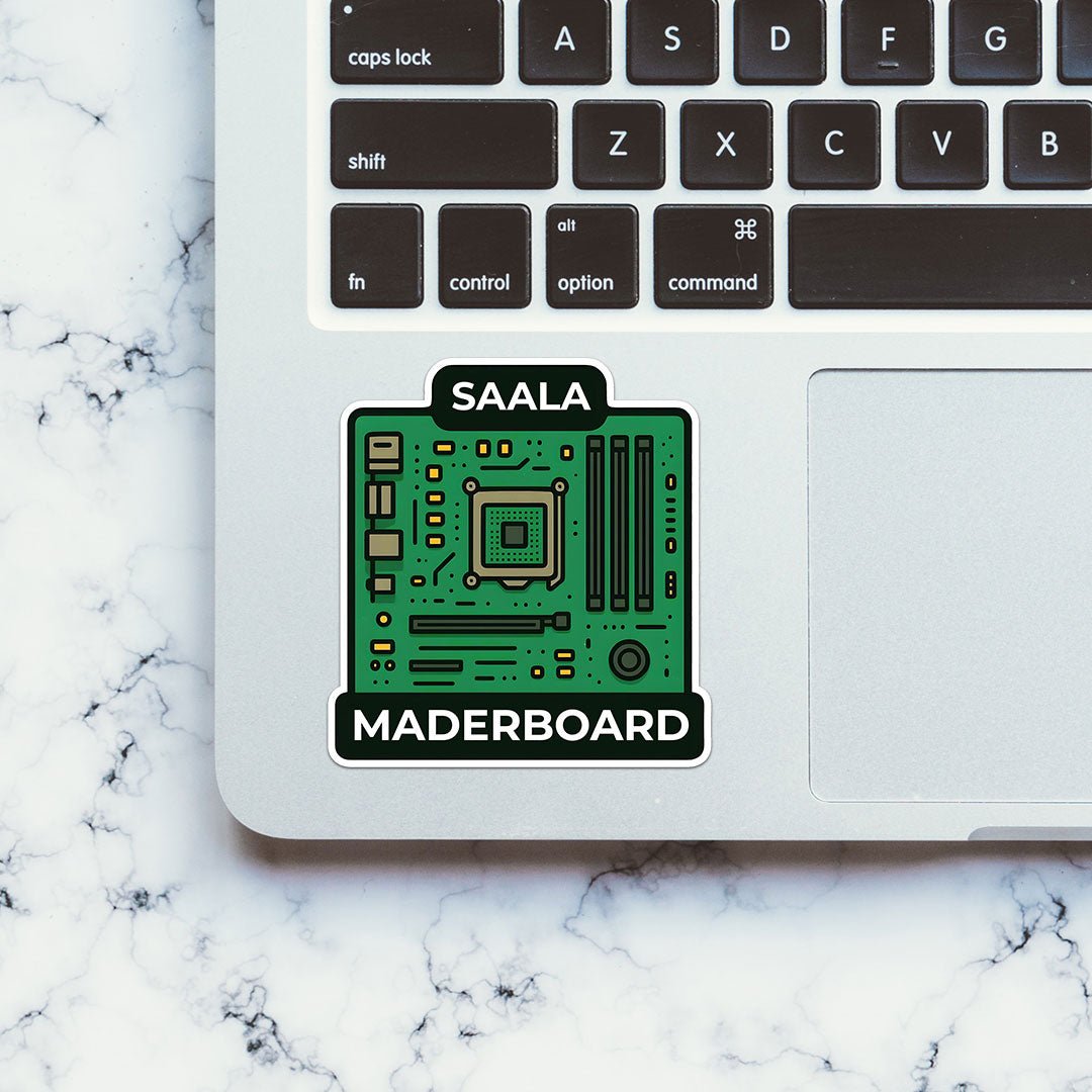 SAALA MADERBOARD Sticker waterproof vinyl decal for laptop, bike, car & bottle