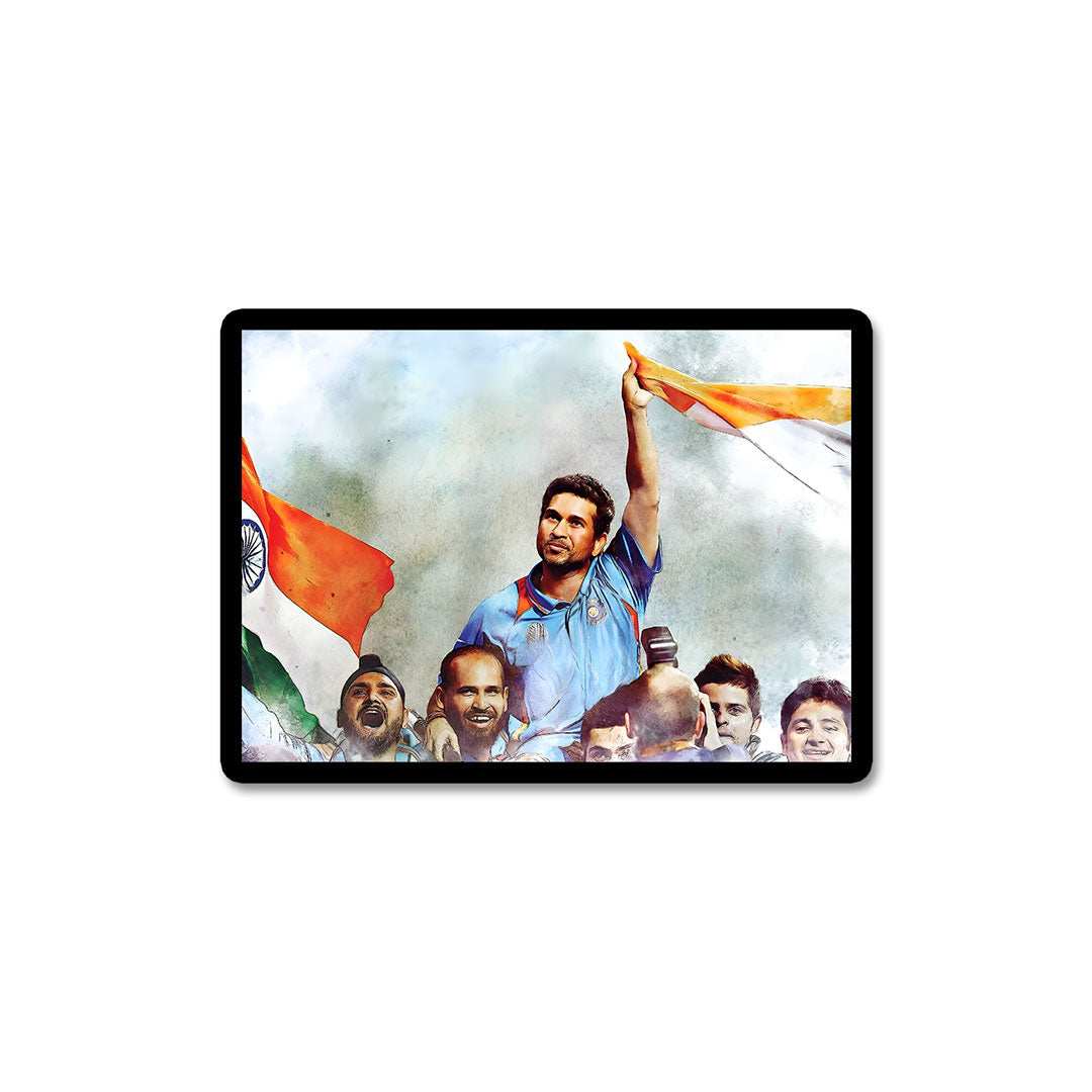 Sachin Sticker waterproof vinyl decal for laptop, bike, car & bottle