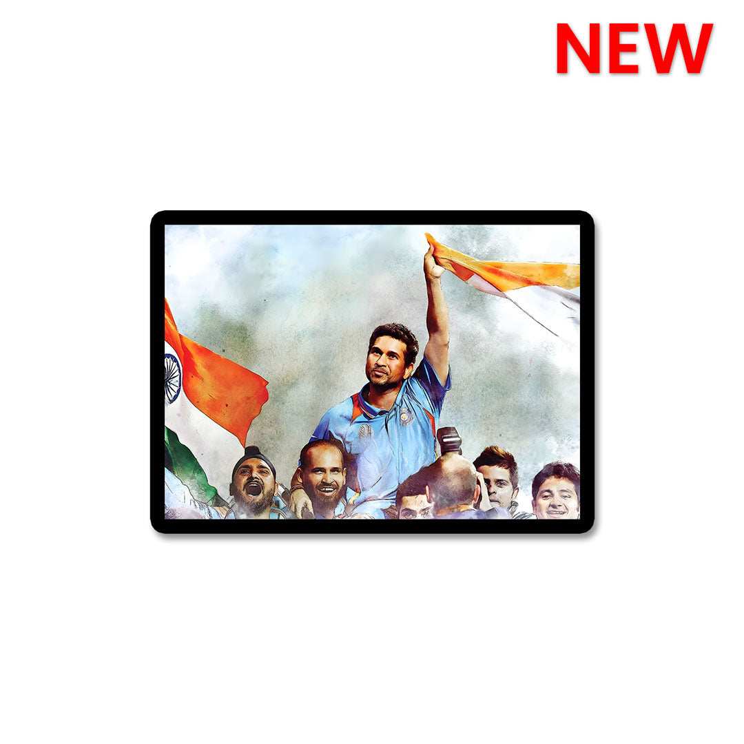 Sachin Sticker waterproof vinyl decal for laptop, bike, car & bottle