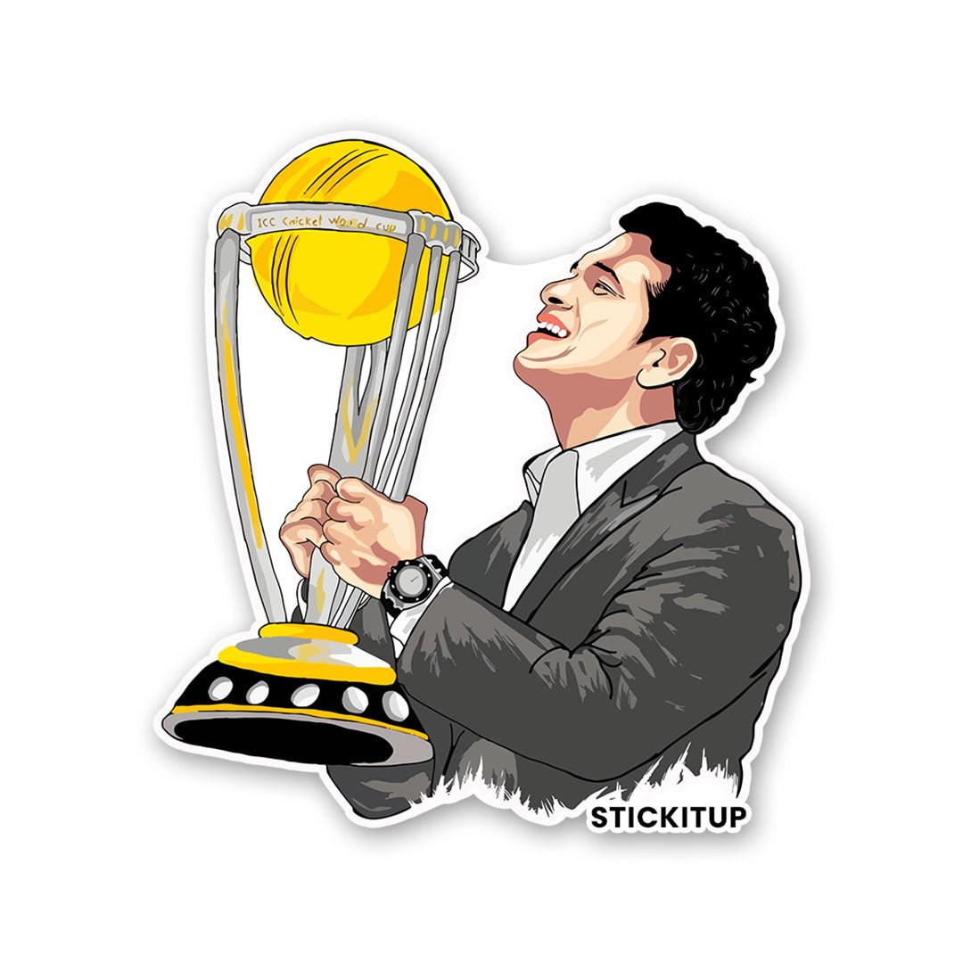 Sachin Tendulkar Sticker waterproof vinyl decal for laptop, bike, car & bottle