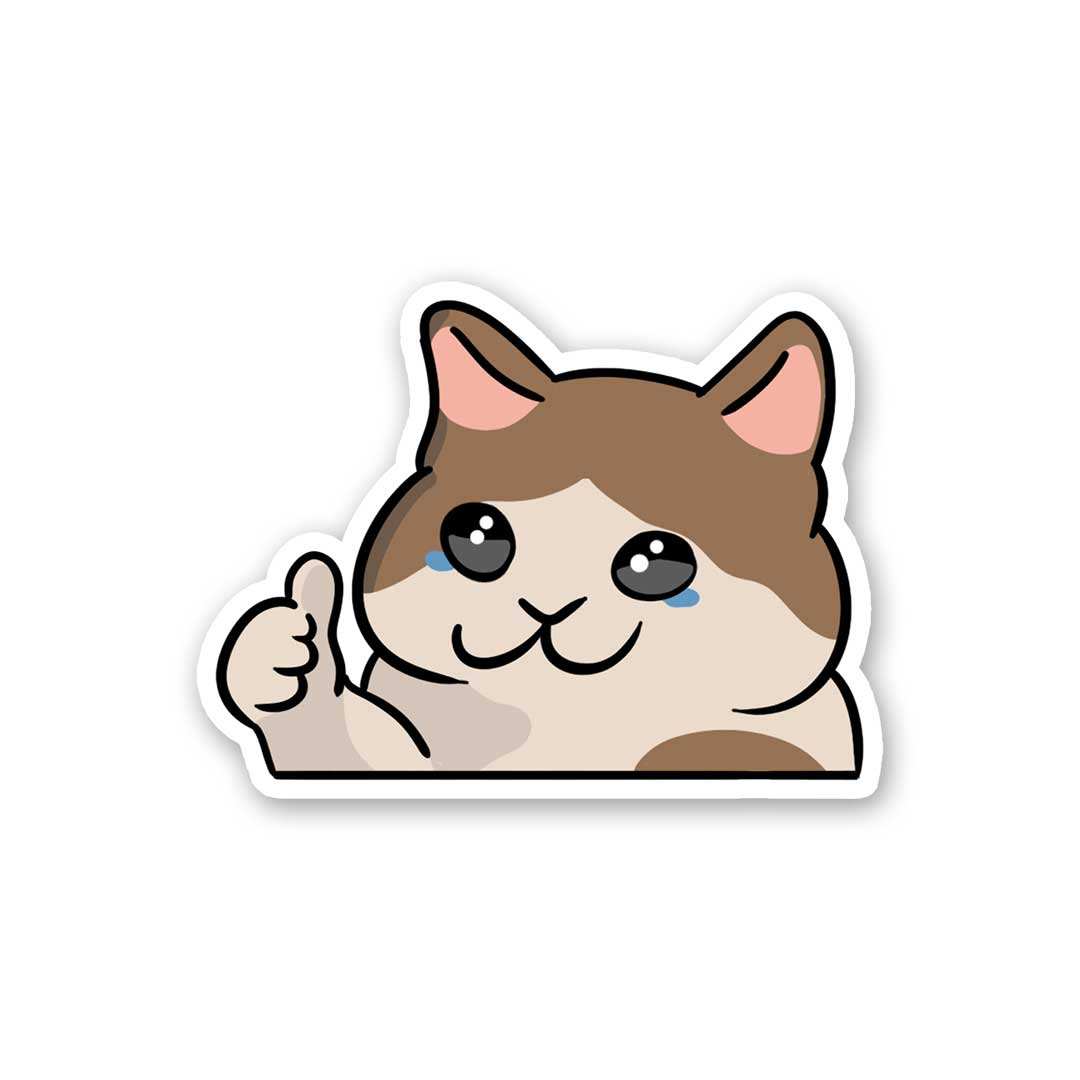 Sad Cat Sticker - Stickers | STICK IT UP
