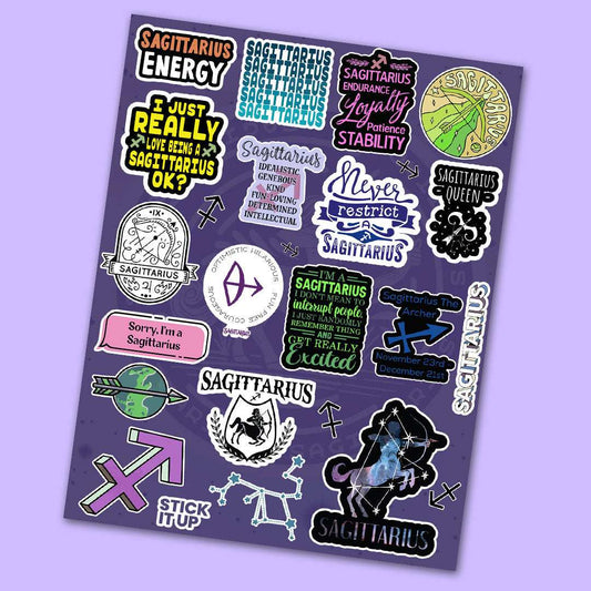 Sagittarius Mini Sticker Sheet - STICK IT UP