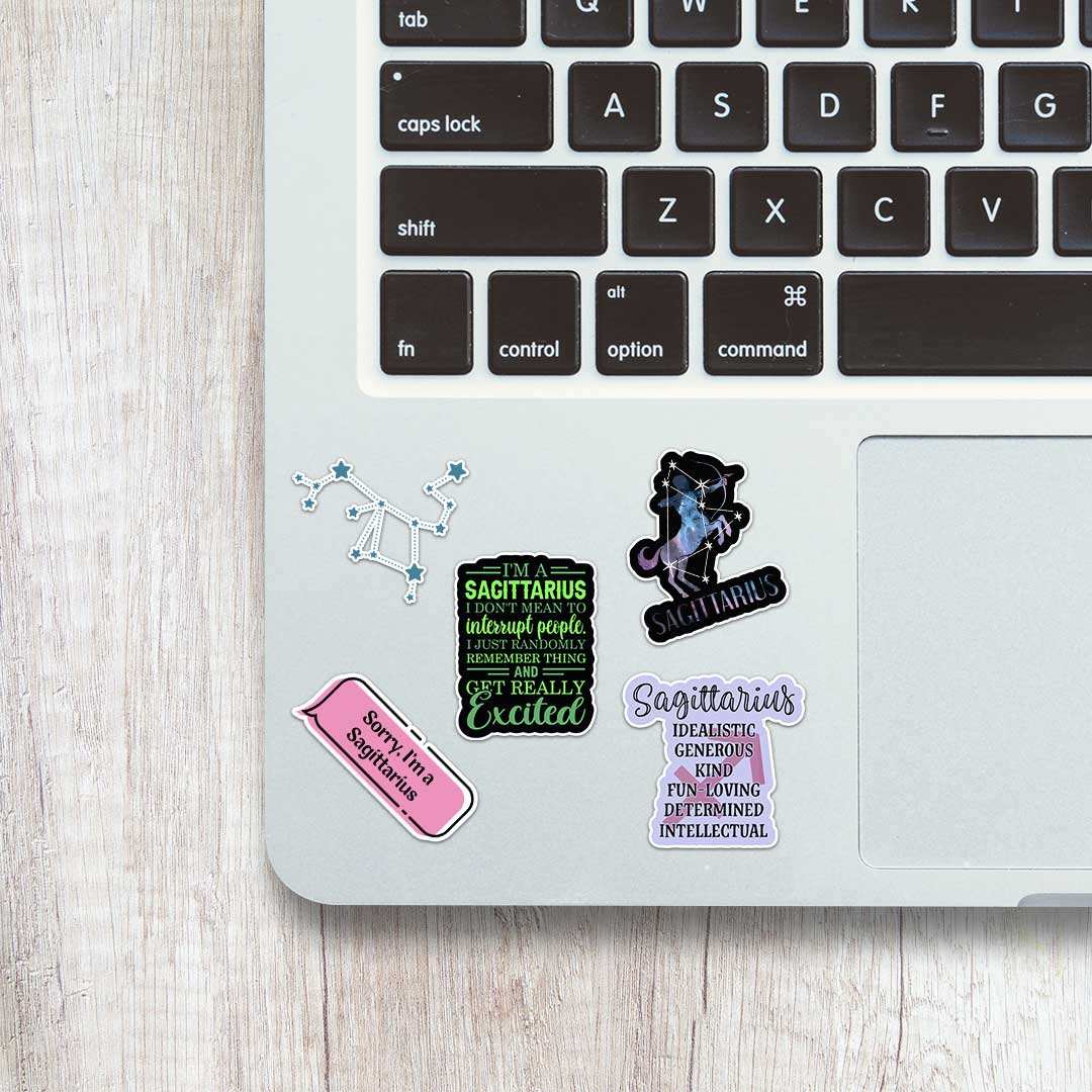 Sagittarius Mini Sticker Sheet waterproof vinyl decal for laptop, bike, car & bottle