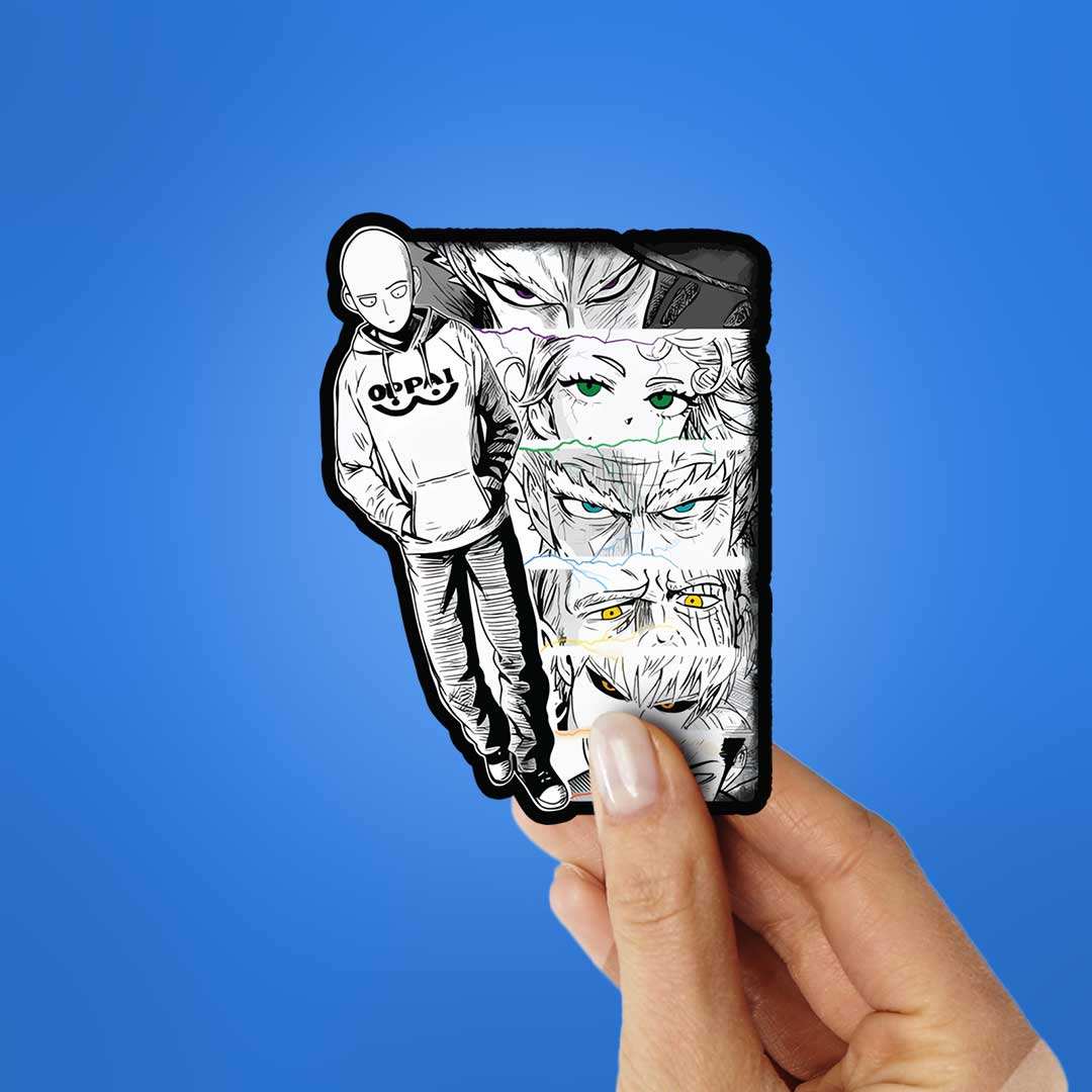 Saitama Artwork Sticker - STICK IT UP