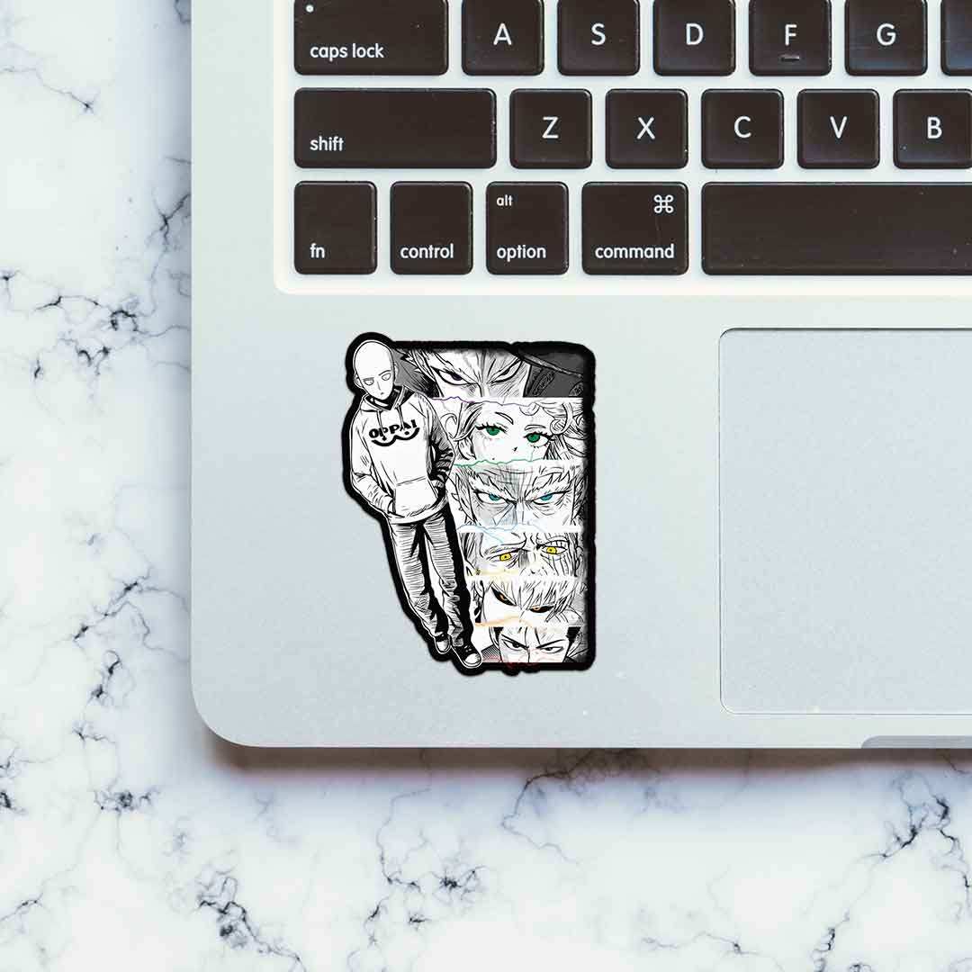 Saitama Artwork Sticker - STICK IT UP