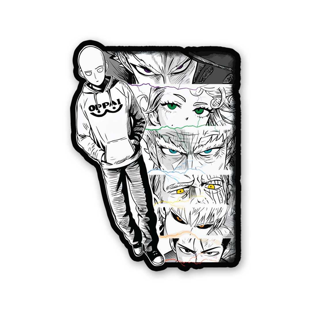 Saitama Artwork Sticker - STICK IT UP