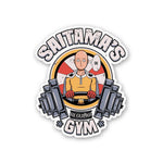 Saitama's Gym Sticker waterproof vinyl decal for laptop, bike, car & bottle