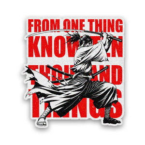 Samurai Wisdom Glitter Sticker - Glitter Stickers | STICK IT UP