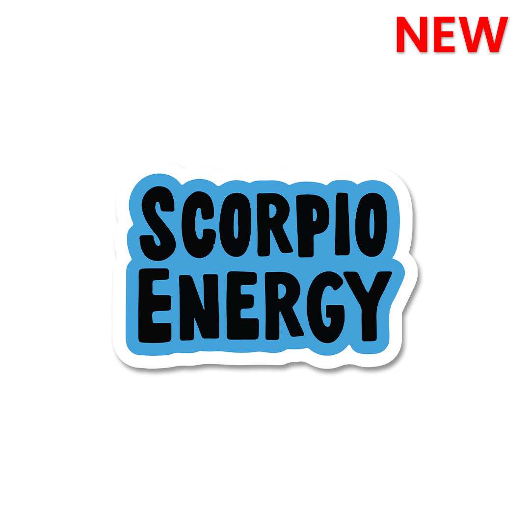 Scorpio Energy Sticker waterproof vinyl decal for laptop, bike, car & bottle