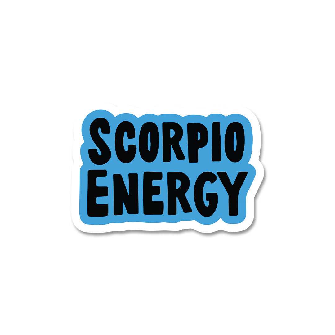 Scorpio Energy Sticker waterproof vinyl decal for laptop, bike, car & bottle