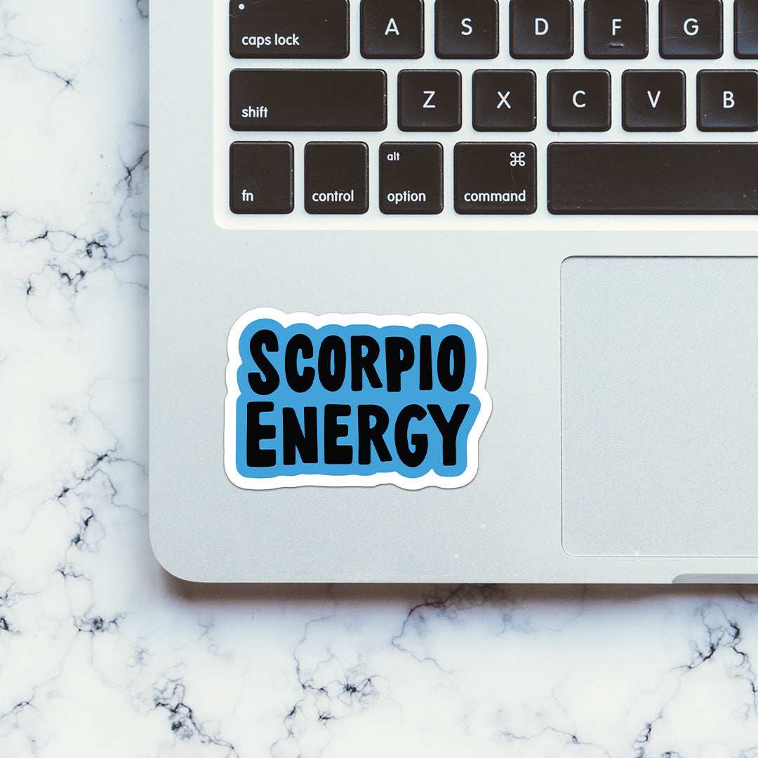 Scorpio Energy Sticker waterproof vinyl decal for laptop, bike, car & bottle