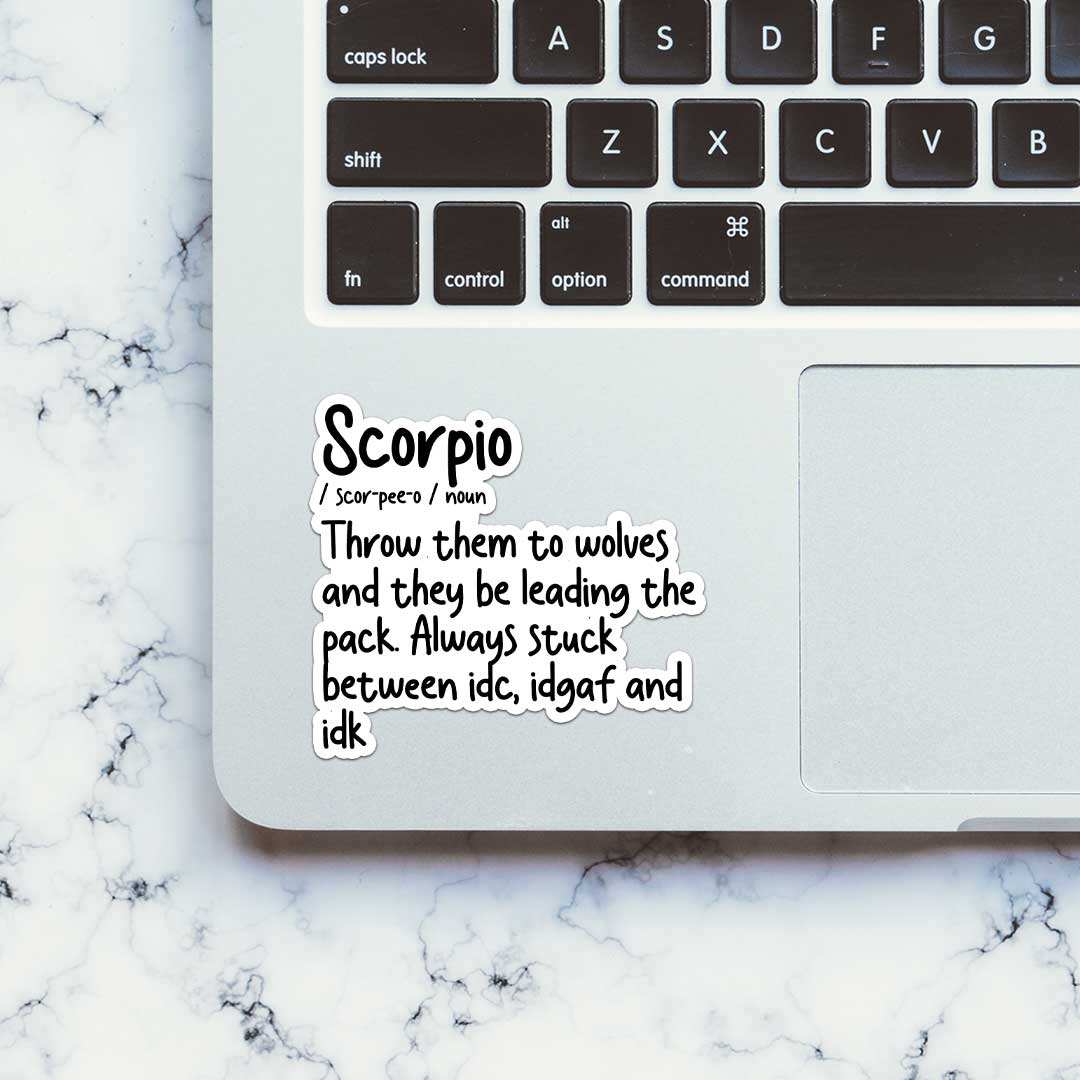 Scorpio Sticker waterproof vinyl decal for laptop, bike, car & bottle