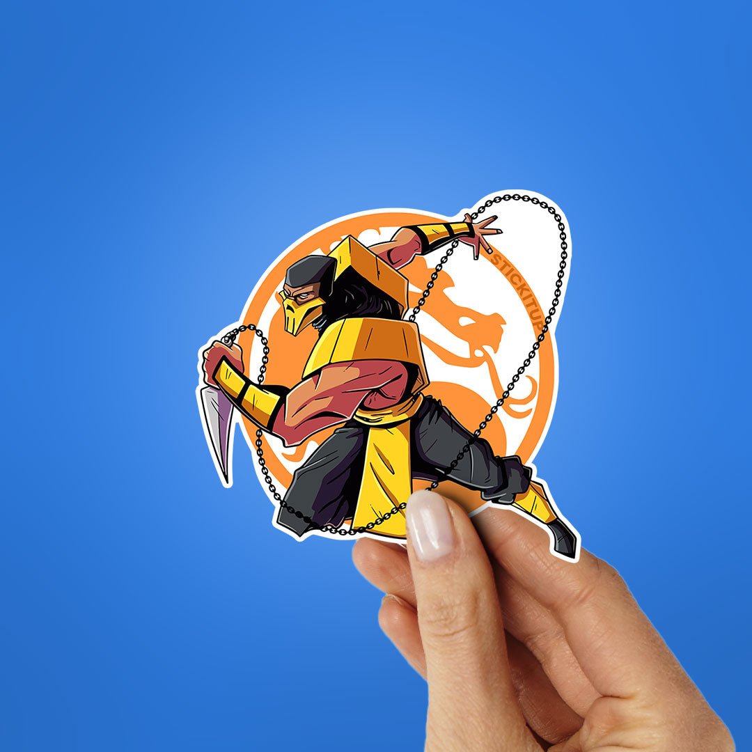 Scorpion MK Sticker waterproof vinyl decal for laptop, bike, car & bottle
