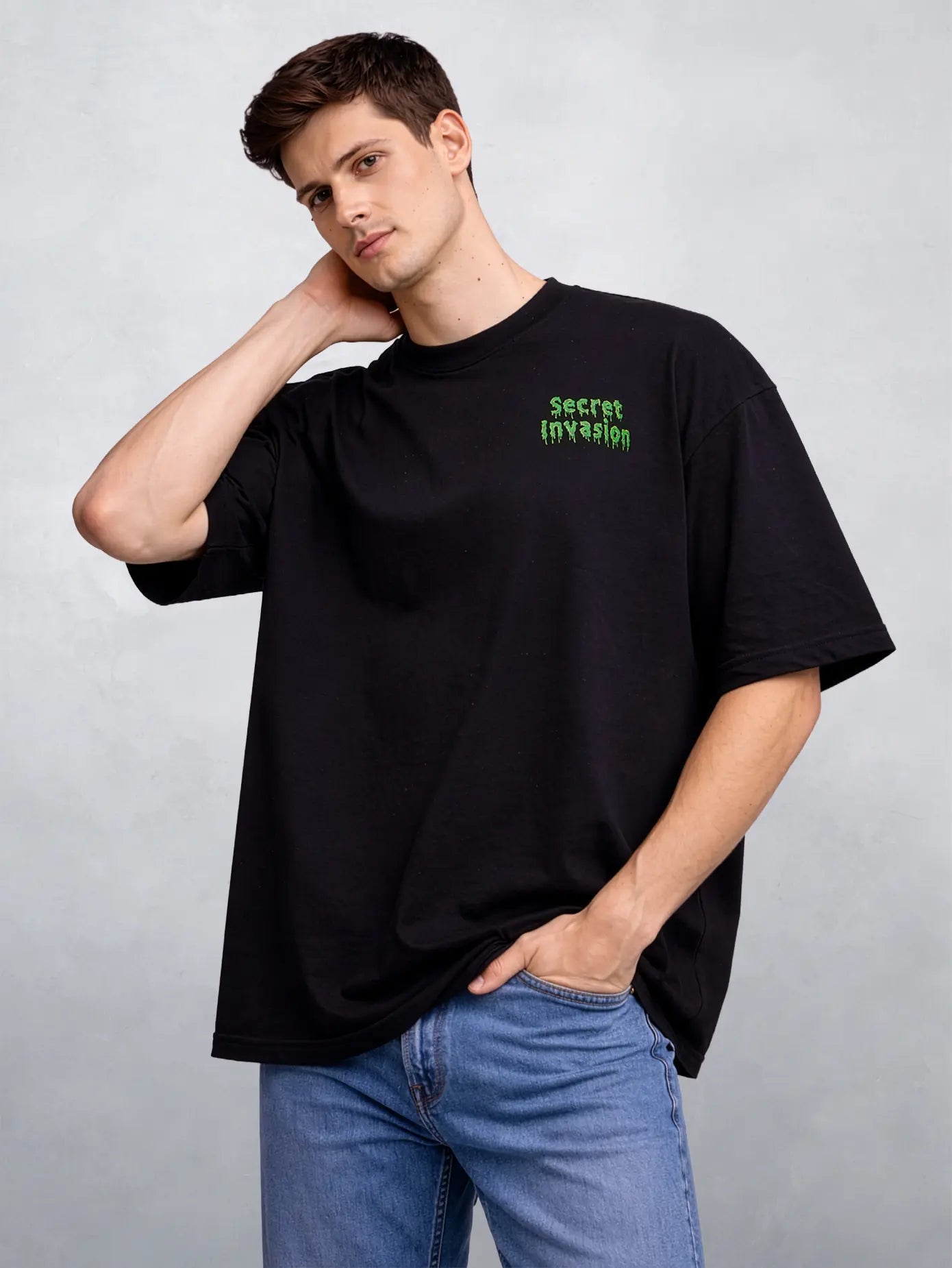 SECRET INVASION OVERSIZED T - SHIRT waterproof vinyl decal for laptop, bike, car & bottle